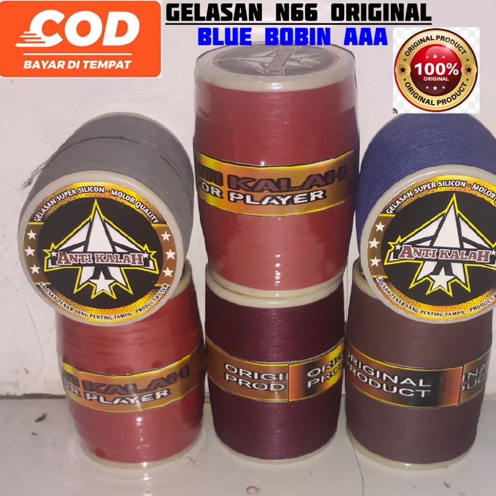Gelasan 6000 yard ANTI KALAH N66 BOBIN BIRU GRADE AAA