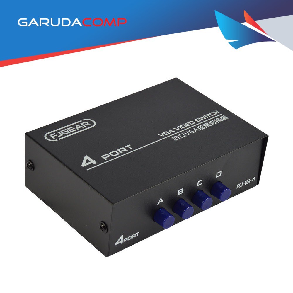 ILLUPRO VGA Switch 4 Port Full HD Switcher VGA 1 - 4 Switch VGA 4 in - 1 Out