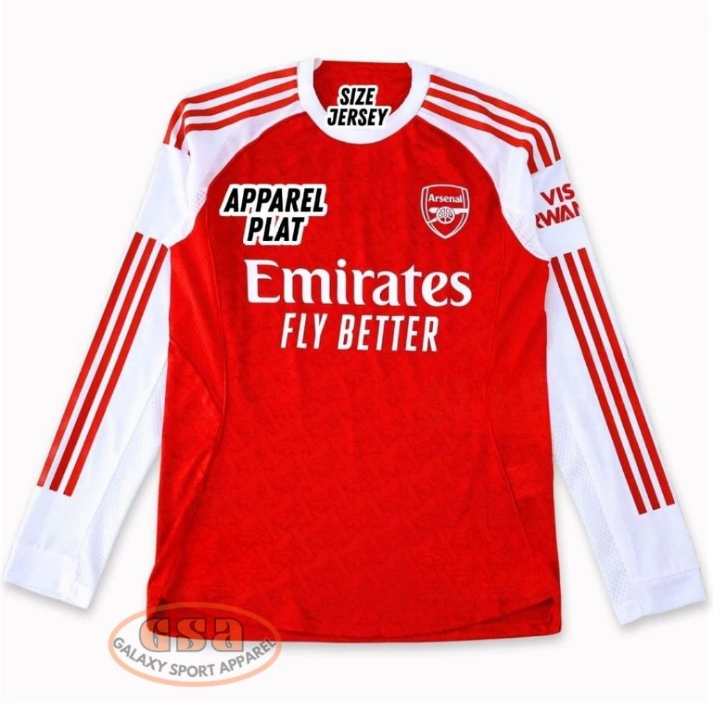 Jersey Bola Long Sleeve Arsenal // Jersey Travis // Jersey Player Issue Arsenal