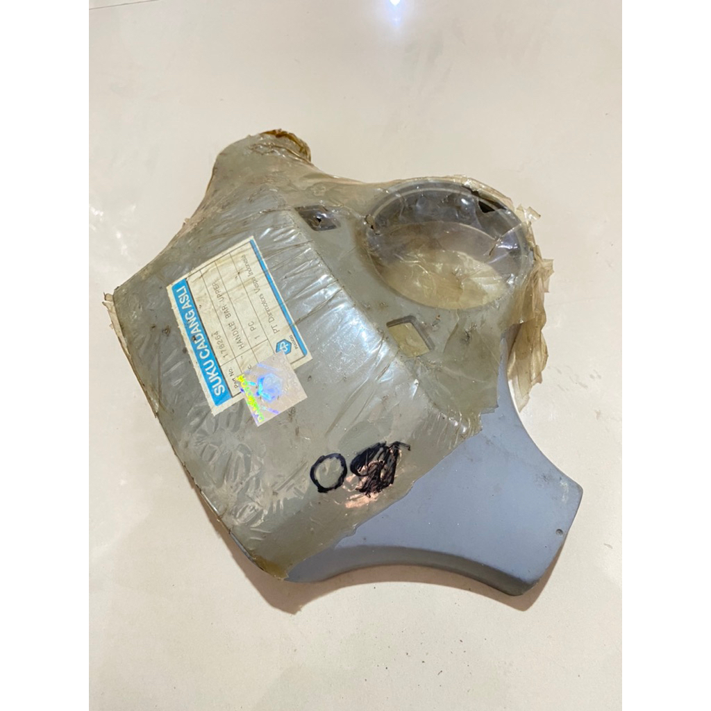 batok atas stang vespa px bahan babet original danmotor biru