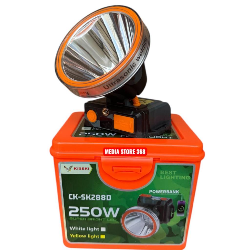SENTER KEPALA LED 250Watt KISEKI CK-SK288D - SUPER BRIGHT LED - BISA PB - DIGITAL DISPLAY - TYPE-C