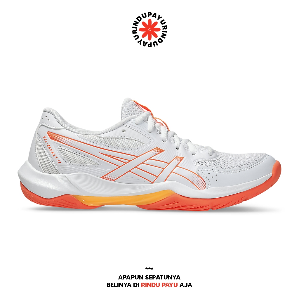 ASICS GEL-ROCKET 12 WOMEN (1072A119-100) - Sepatu Olahraga Indoor Badminton Volleyball Original