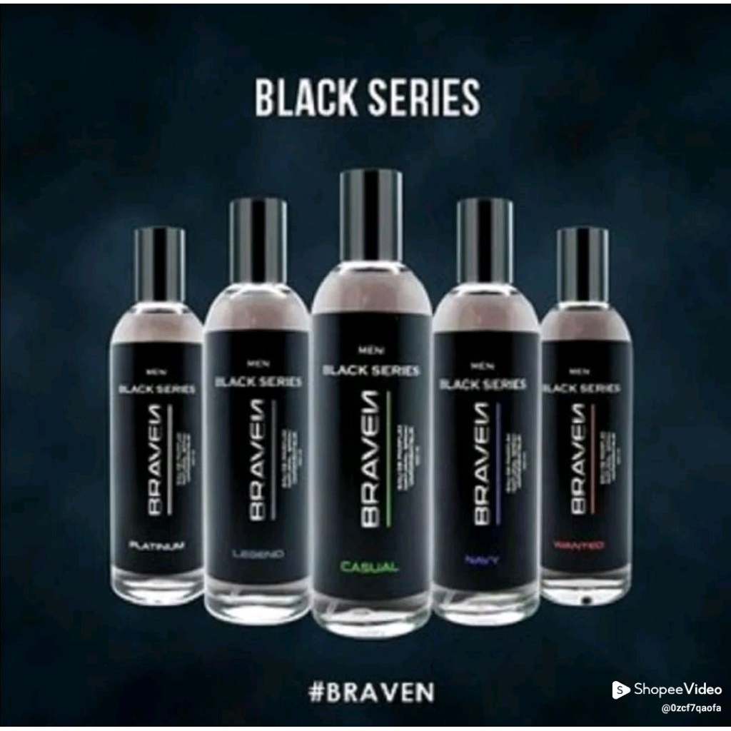 Braven Black Series Parfum Pria Tahan Lama EDP Platinum Casual Navy Legend Wanted 100ml Minyak Wangi