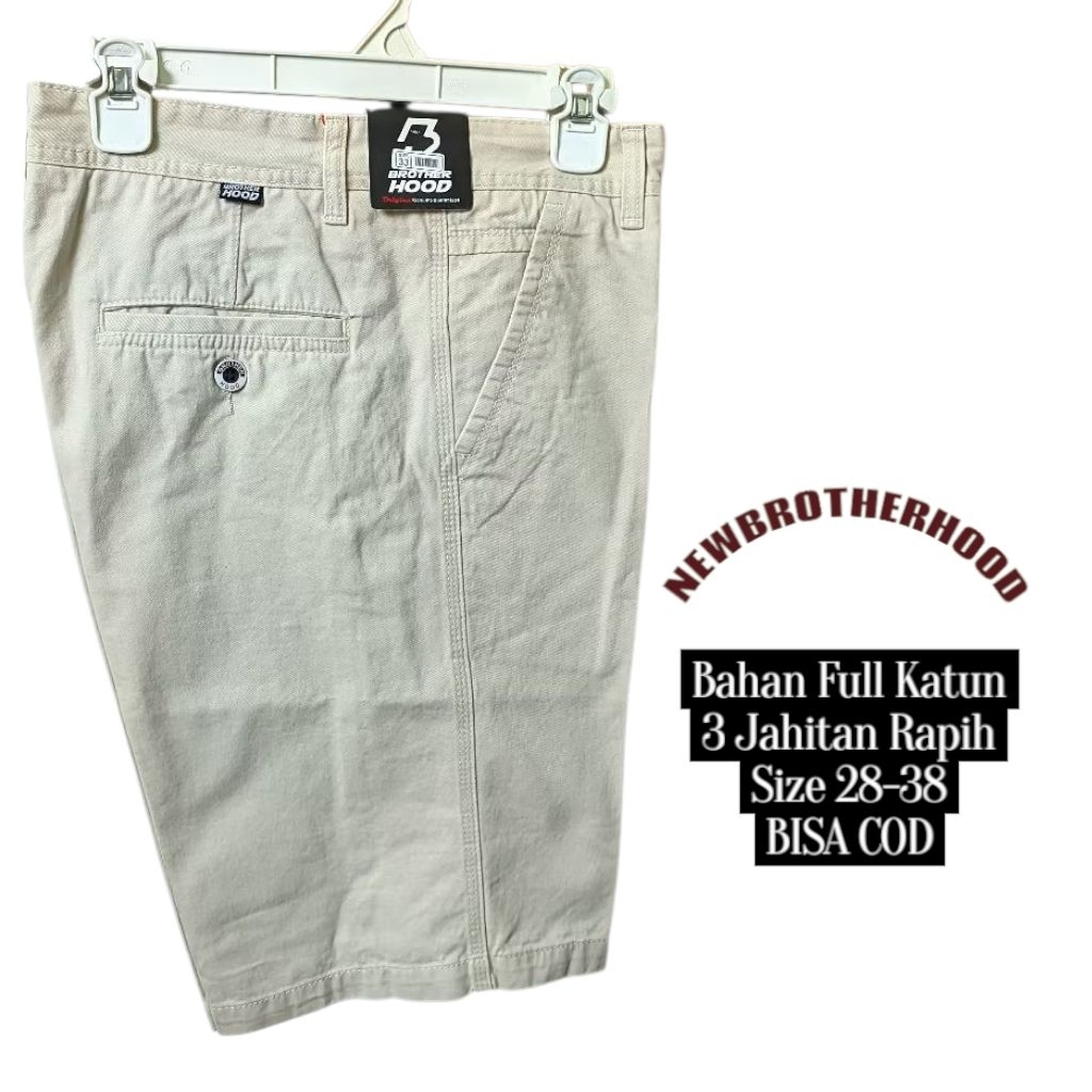 Celana Kanvas Pendek Pria Santai Brotherhood Kualitas Premium Terbaru Short Dewasa Fit Keren Nyaman 