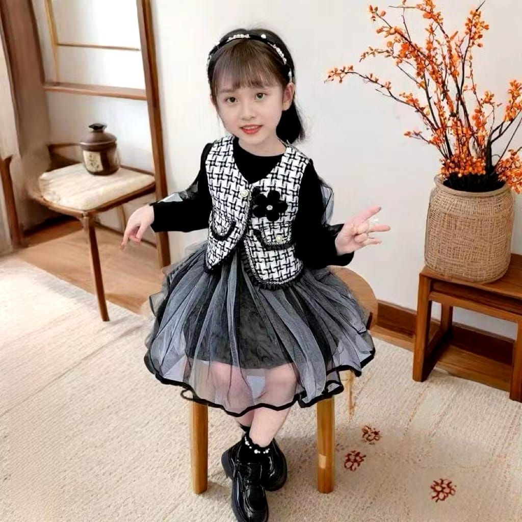 DRESS ANAK IMPORT DRESS ANAK PEREMPUAN DRESS ROMPI NYATU