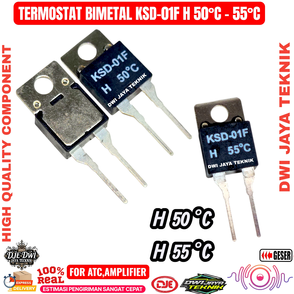Thermostat KSD-01F H 50° 55° Derajat