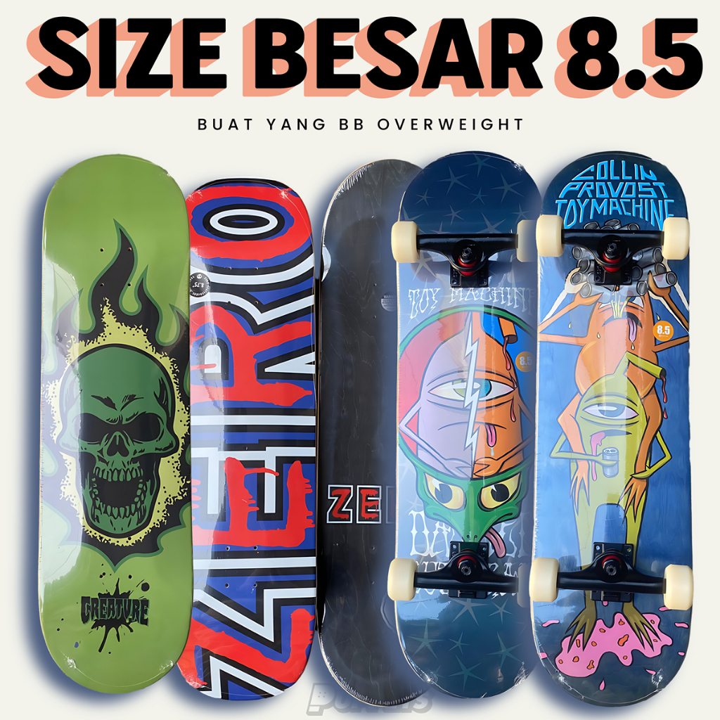 Puppets Skateboard fullset various all brands 8.5 besar lengkap original sketboard