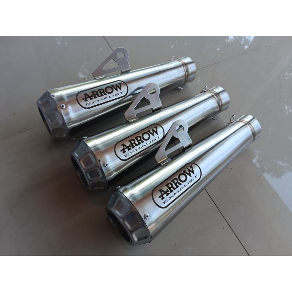 Arrow exhaust canister only 51 mm inlet exhaust stainless arrow