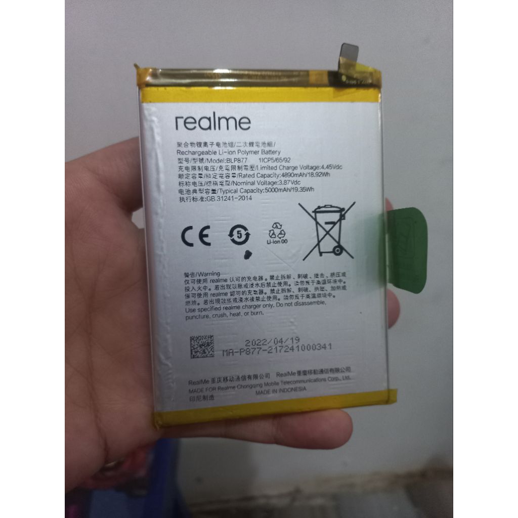 batrai realme c31 ori copotan hp garansi normal