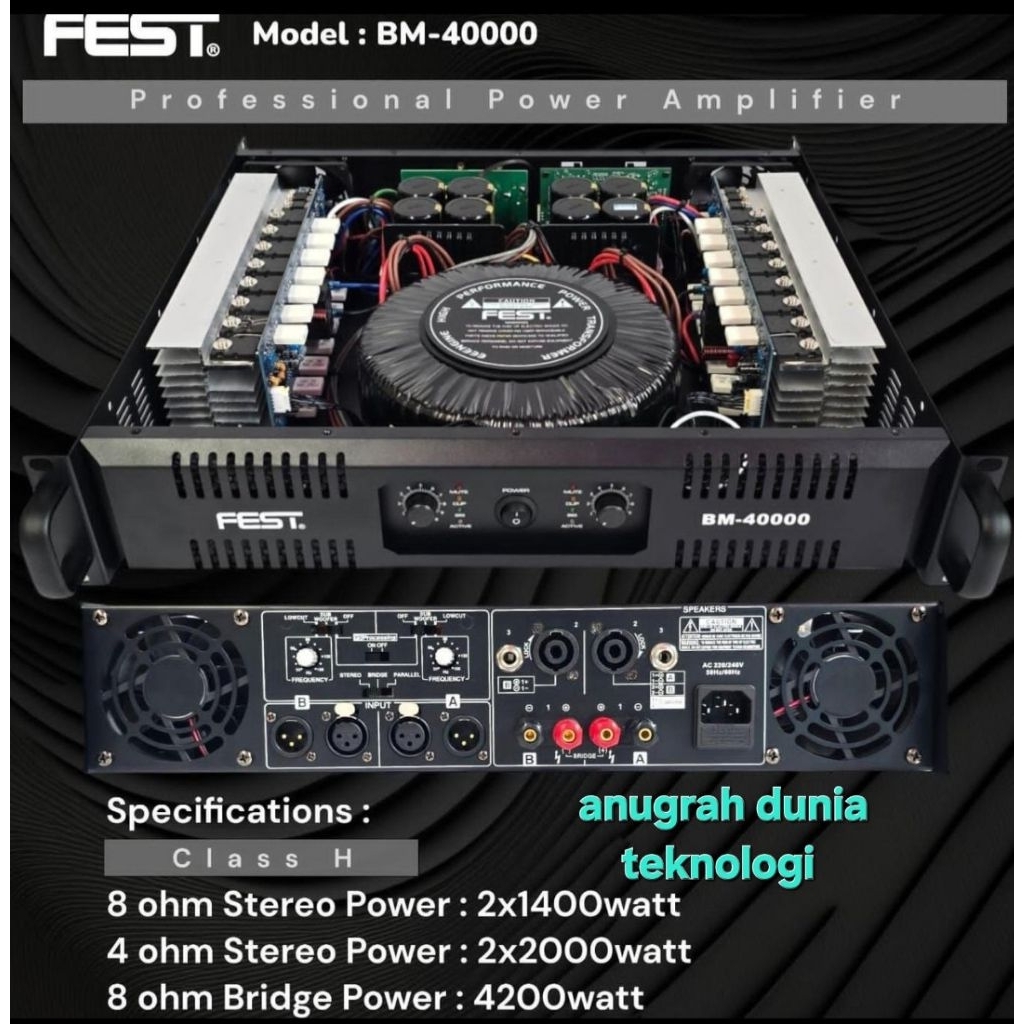 Power Fest BM 40000 Original Amplifier FEST BM-40000 Class H