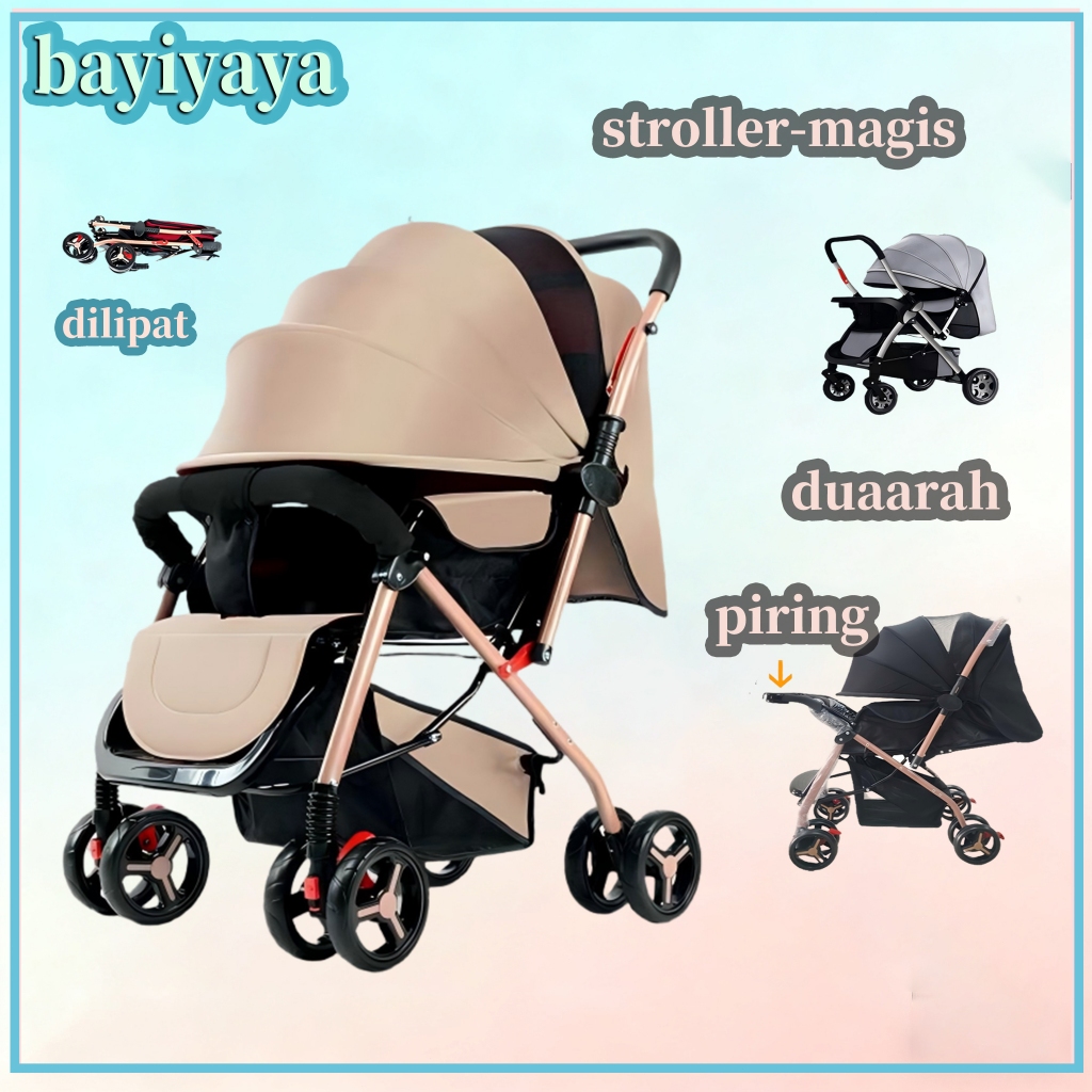 Kereta bayi lipat perjalanan Kereta bayi lipat duduk 2 arah eksotis