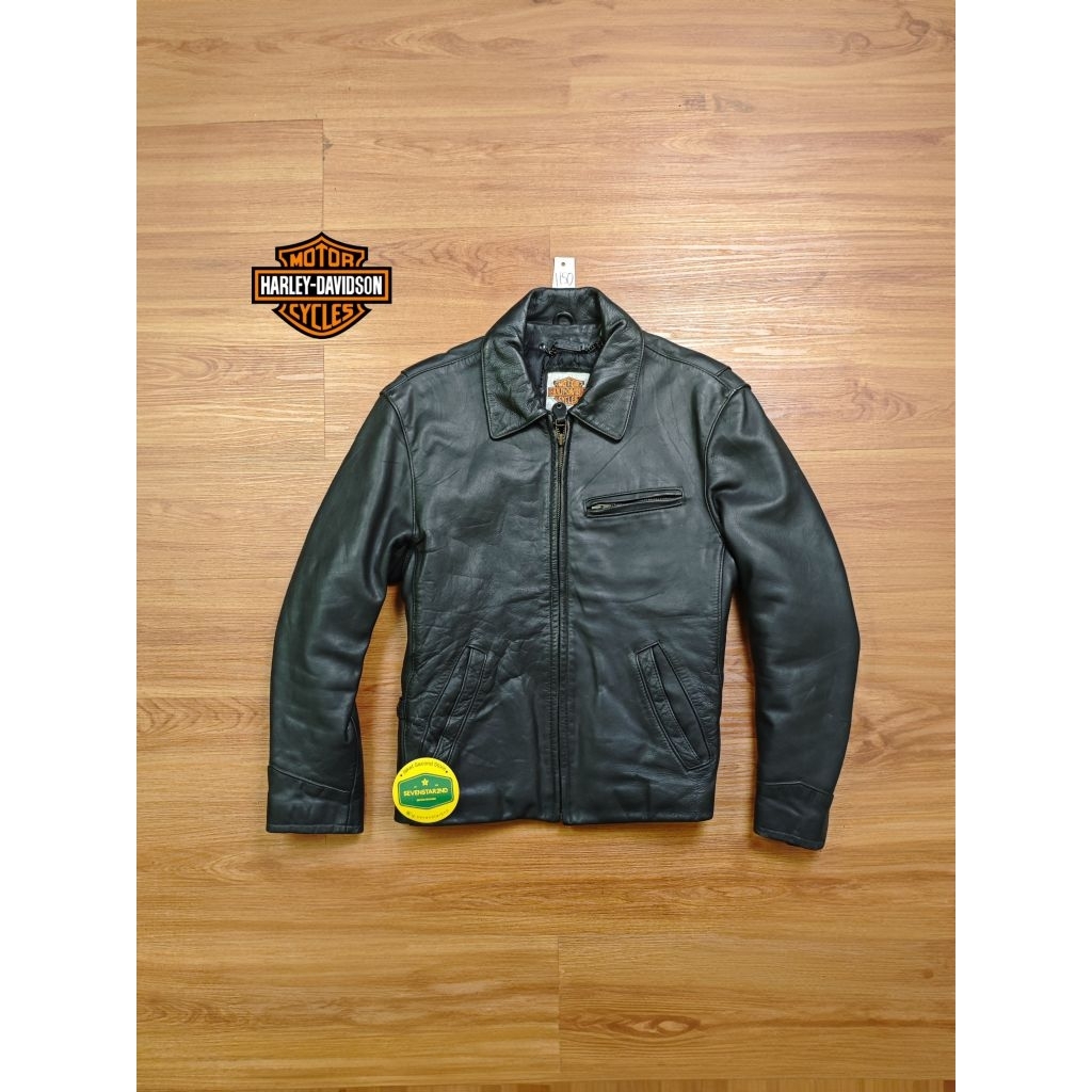Vintage harley Davidson leather cafe racer Motorcycle jacket