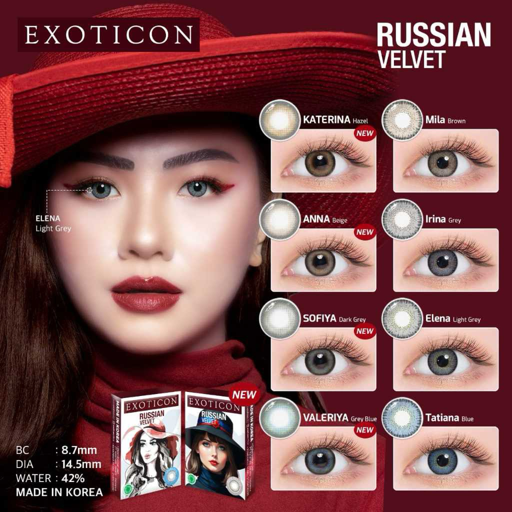 Softlens(Normal) Diameter 14.5Mm Free Lens Case Exoticon Russian Velvet