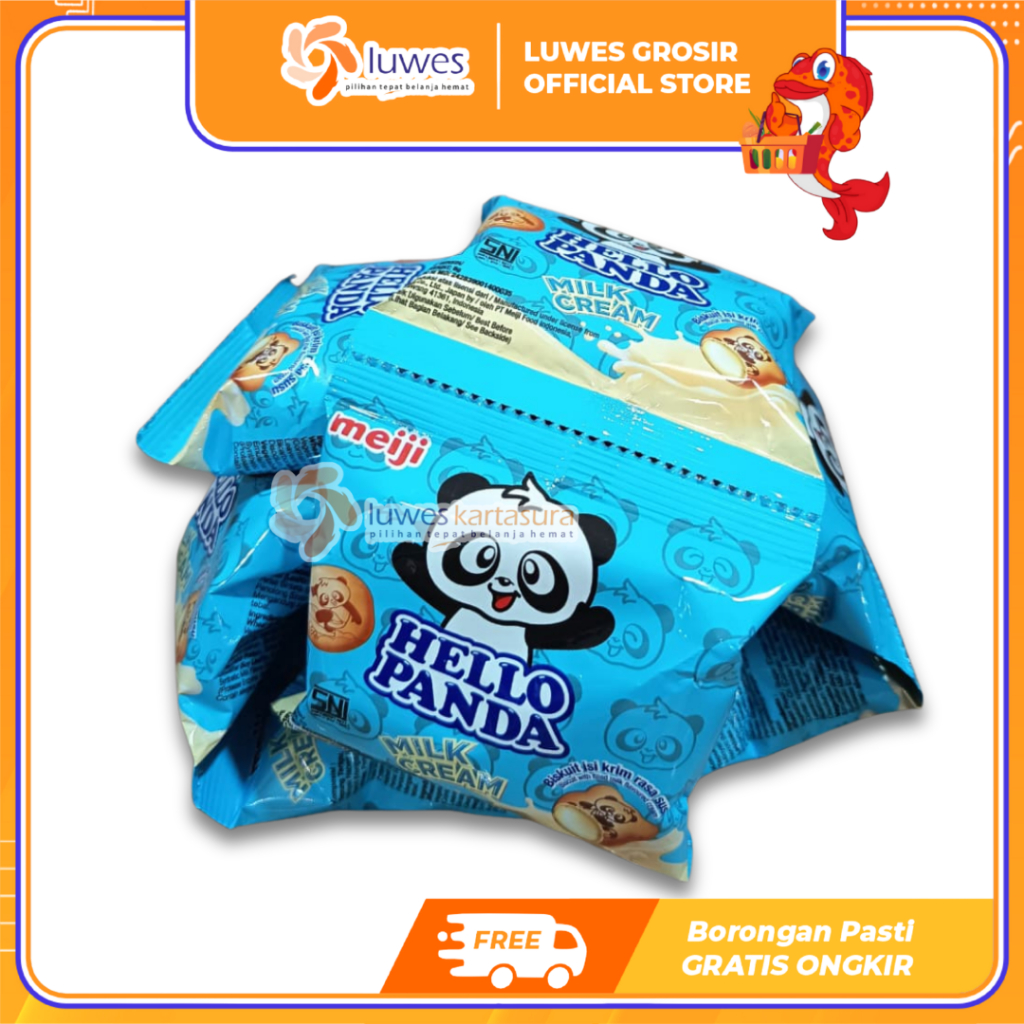 [GROSIR] Hello Panda Milk Cream Snack Renceng Isi 10 Pcs Snack Murah