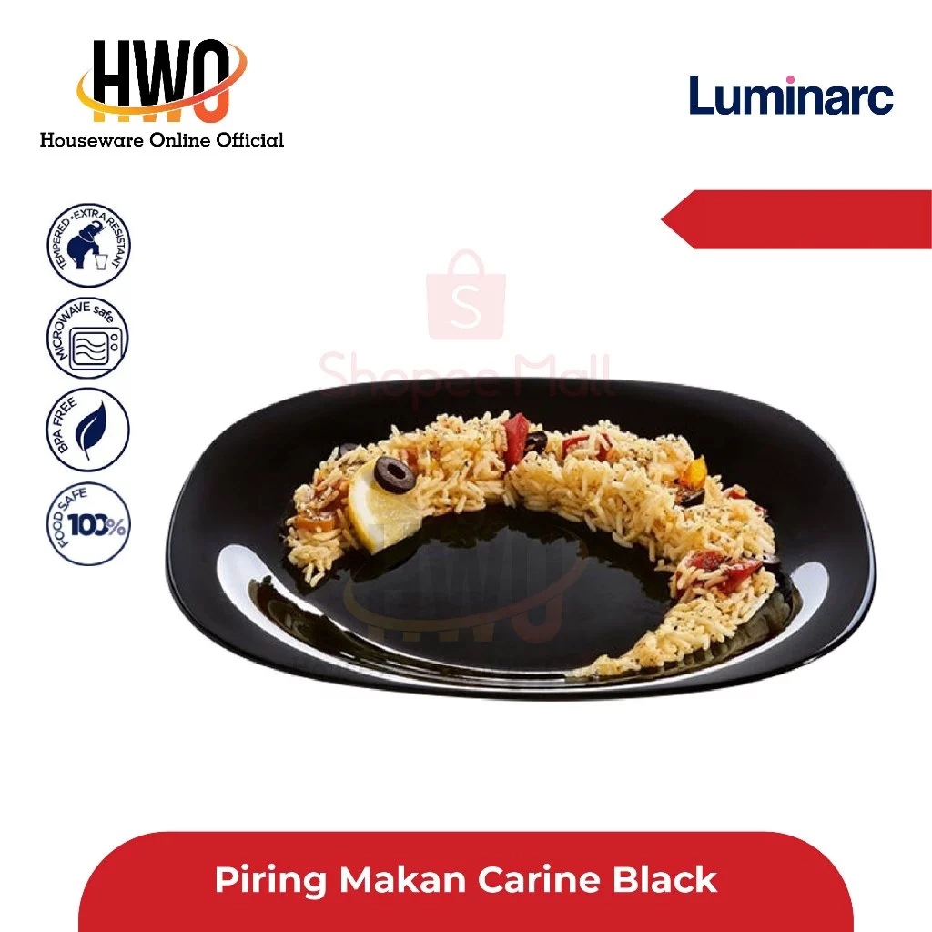 Luminarc Piring Makan Carine Black Dinner Plate