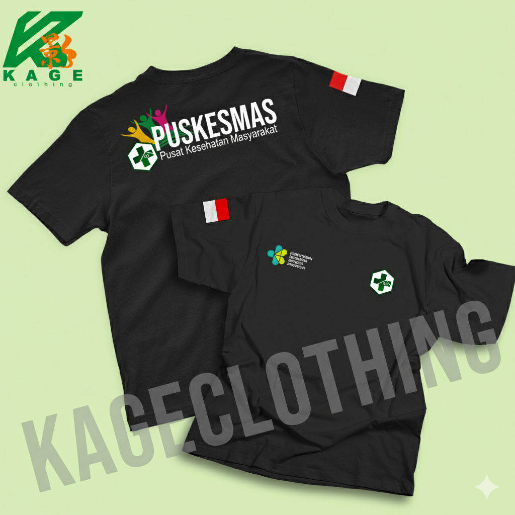 Kaos PUSKESMAS KESEHATAN PERAWAT Tshirt baju distro cotton combed 30s UNISEX kaos dinas kageclothing