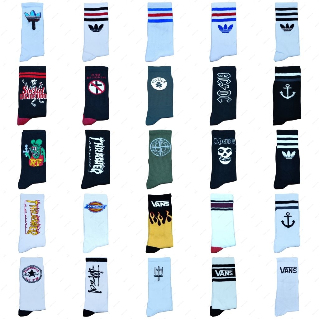 Kaos Kaki Motif Oldskool Premium Skate band brand hypebeast kekinian