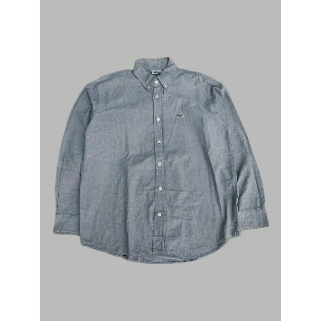 Kemeja pria lengan Panjang Casual Lacoste Second brand Original