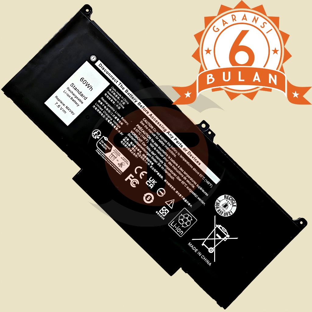 Baterai Untuk Dell Latitude 5300 5310 7300 7400 E5300 E5310 E7300 E7400 13-5300 2-in-1 Inspiron 7300