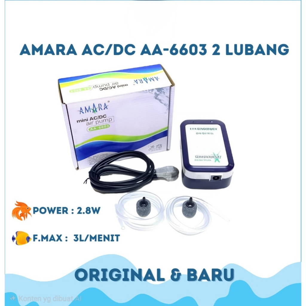 Amara 6603 Aerator AC/DC Pompa Aquarium
