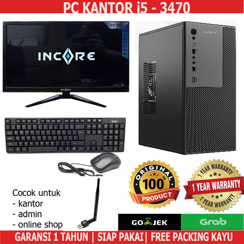 PC/CPU KANTOR i5 3470 RAM 16GB FULLSET / RAKITAN KOMPUTER ADMIN/KASIR