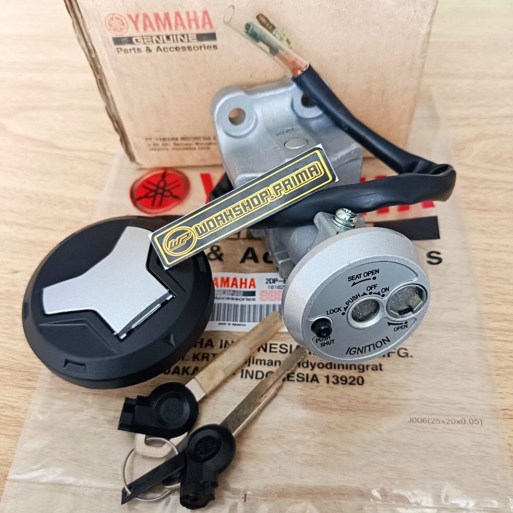 Stop Kunci Kontak Tutup Penutup Tangki Bensin Konci Set Jok Belakang Nmax N max N-max old 150 Ori Yg