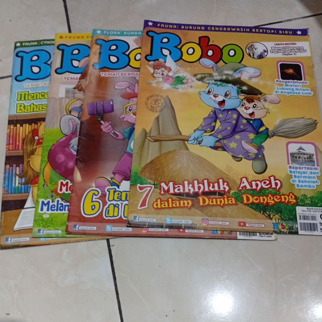 BUKU ORIGINAL / Majalah anak Bobo ( 4 buku)