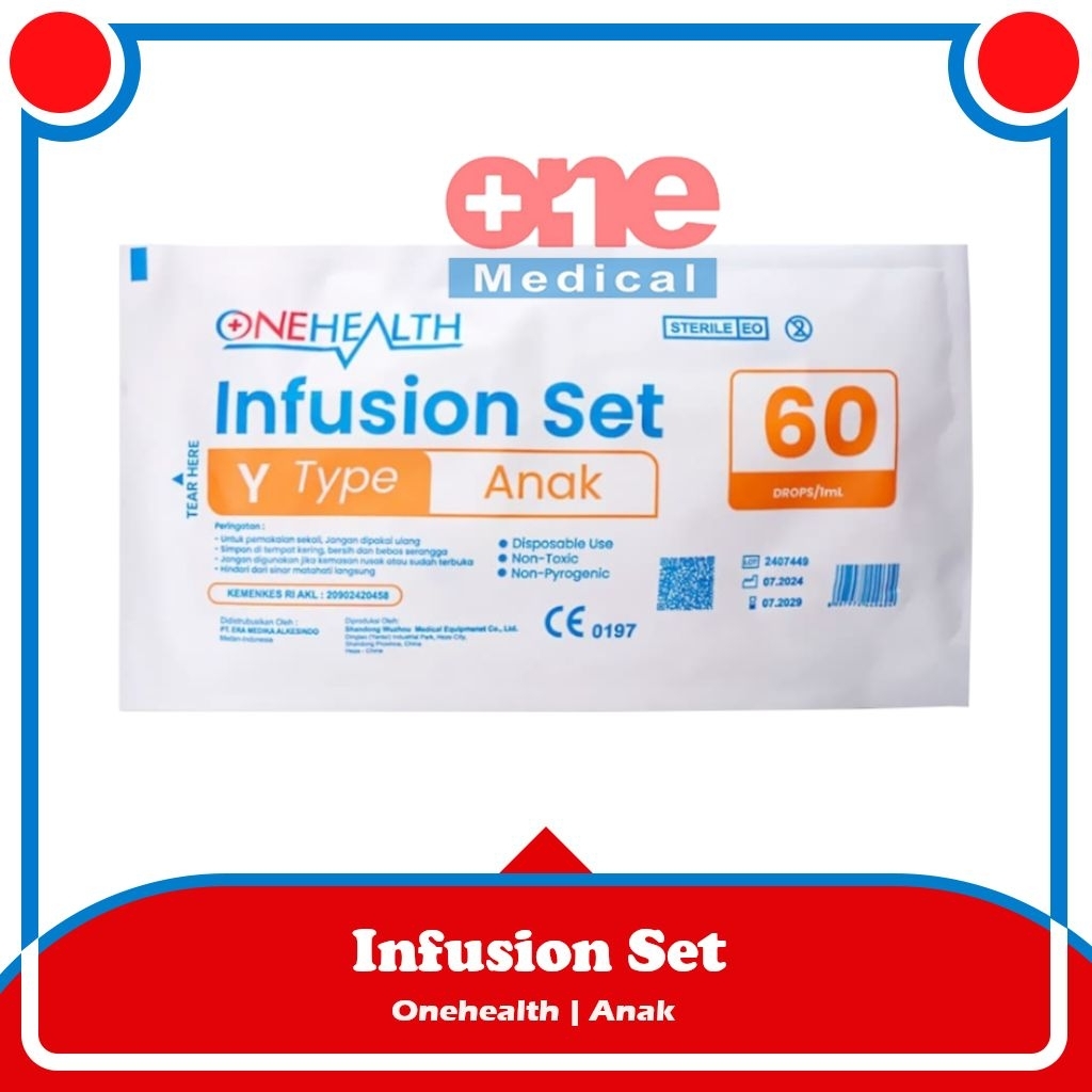 Infus Set Tipe Y Connector Onehealth Selang Infus Set With Needle Dewasa Anak