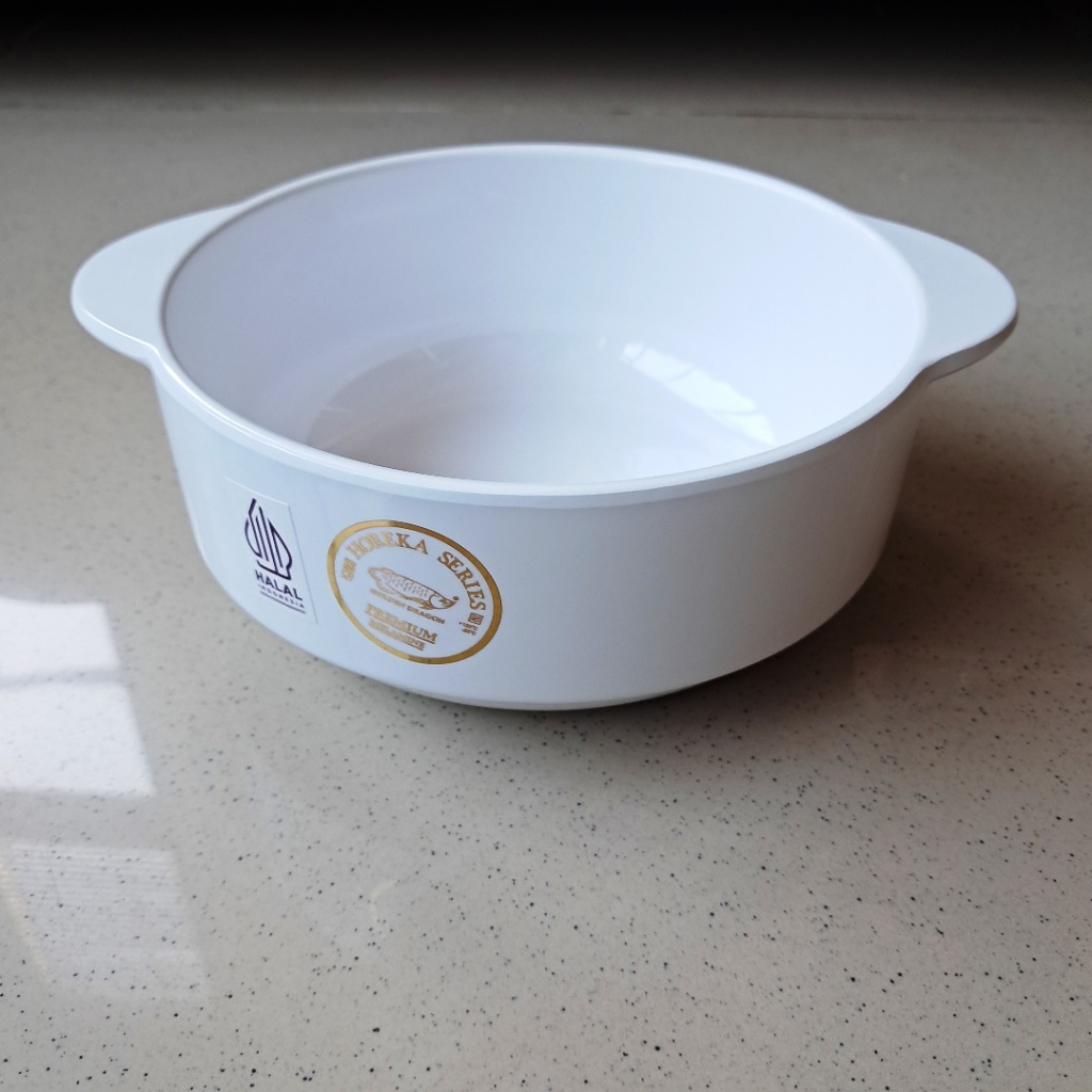 Mangkuk Sup Gagang 6" Putih Horeka Porcelain Melamine - Golden Dragon W6506