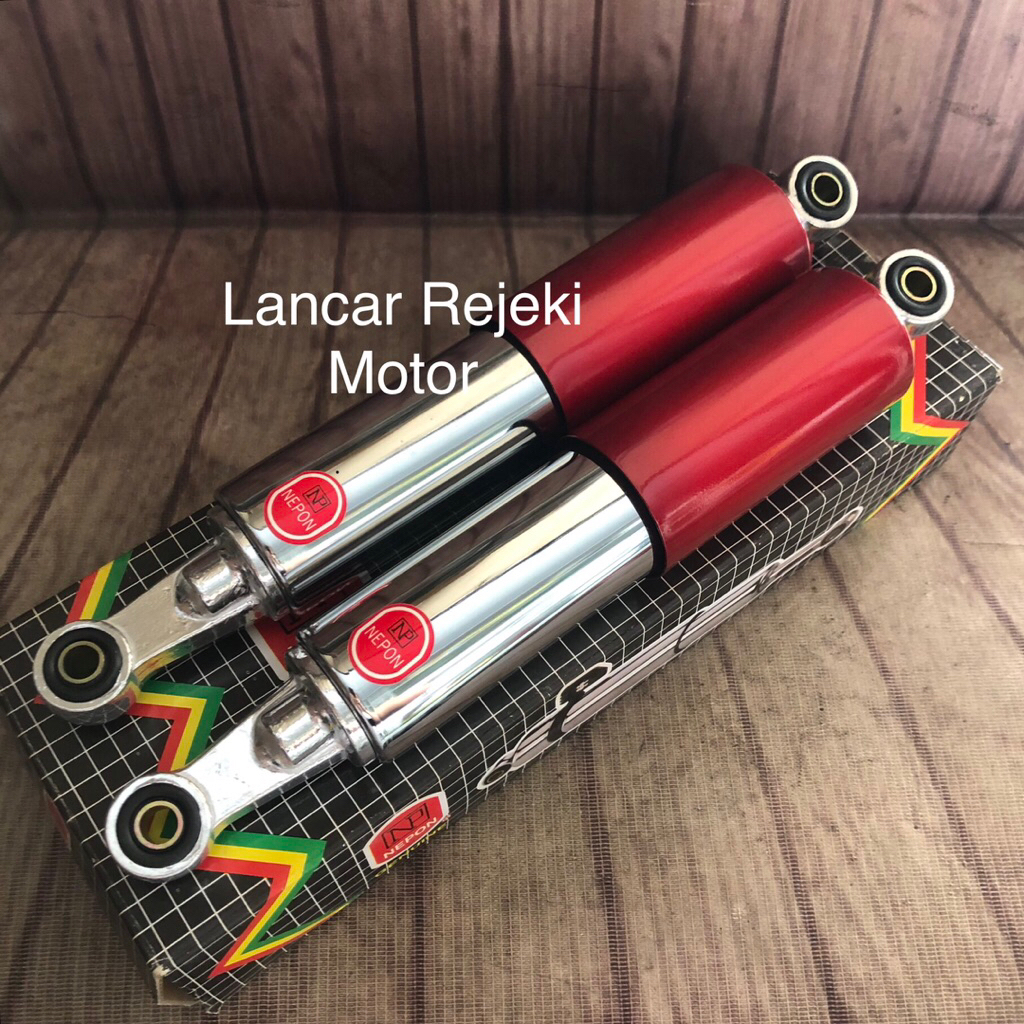 Sepasang shock belakang suzuki a100 a 100 old merah