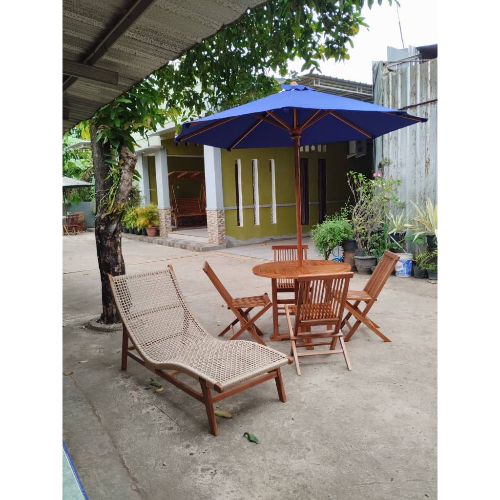 MEJA PAYUNG CAFE MEJA PAYUNG TAMAN MEJA PAYUNG TERAS SET MEJA PAYUNG KAYU JATI