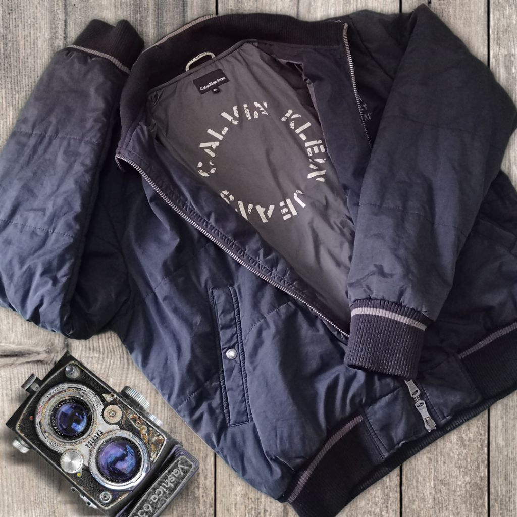 Jaket Motor Tebal Calvin Klein Jeans Vintage