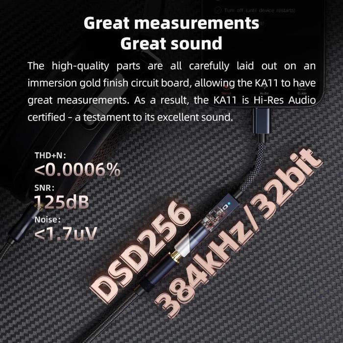 adra- Fiio Ka11 / Ka-11 / Ka 11 Miniature Dac & Headphone Amp In Adapter