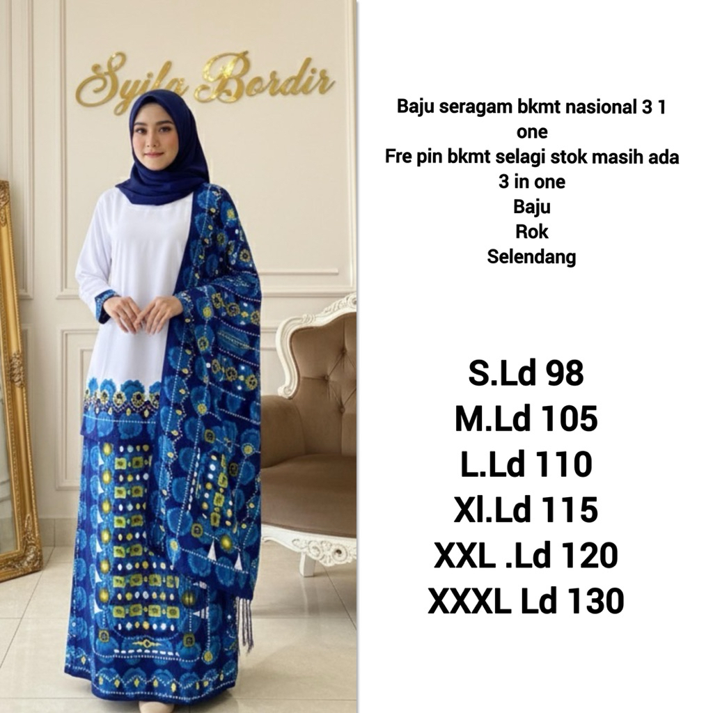 Baju Setelan Seragam BKMT Nasional 3 ini 1 Sudah Jadi Siap Pakai