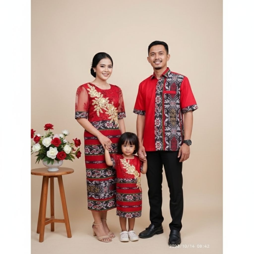 couple etnik, couple keluarga, baju natal