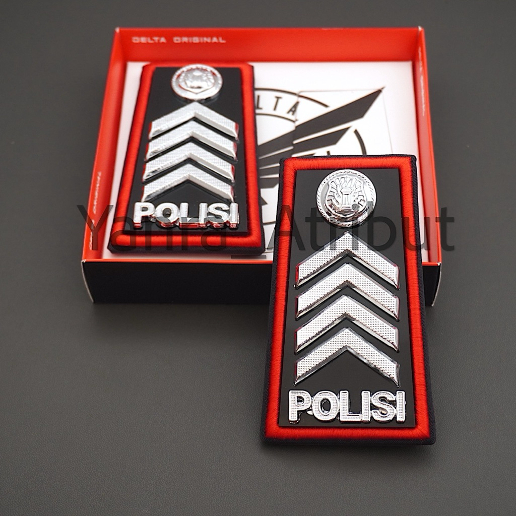 Pangkat Bripka pdh List Mersh / Aipda Pdu merah / Aiptu FullMika Merah Polisi Polri Premium