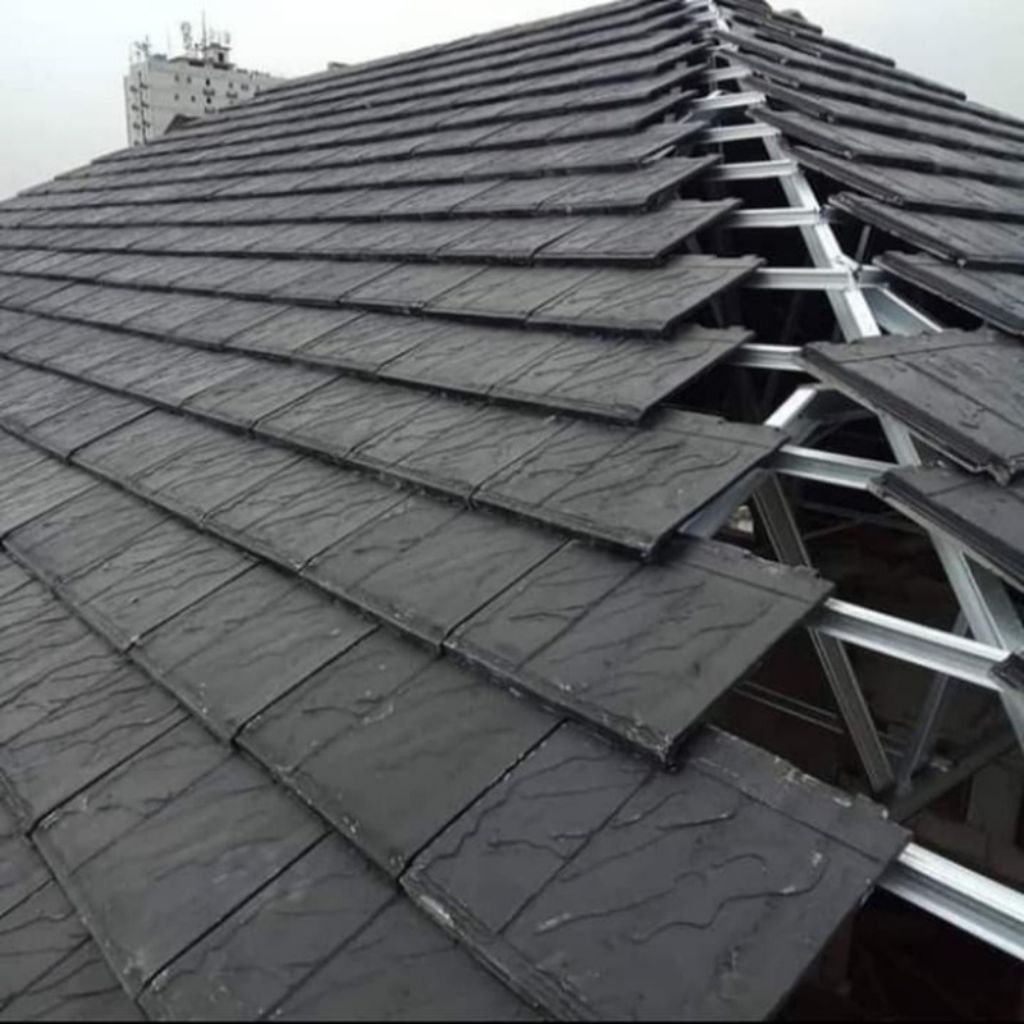 atap genteng beton flat rangka baja ringan