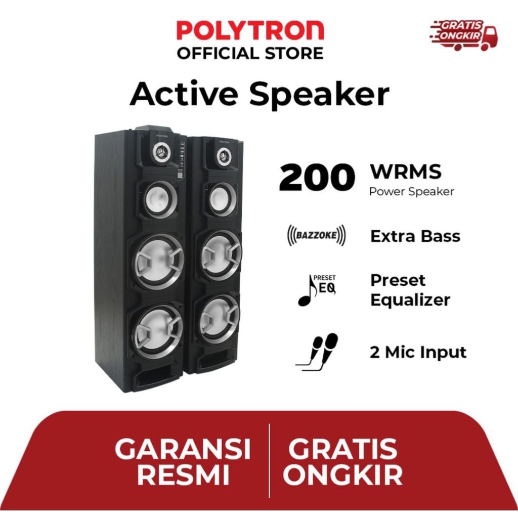 SPEAKER AKTIF POLYTRON PAS8EF22 SPEAKER ACTIVE POLYTRON PAS 8EF22 SPEAKER POLYTRON
