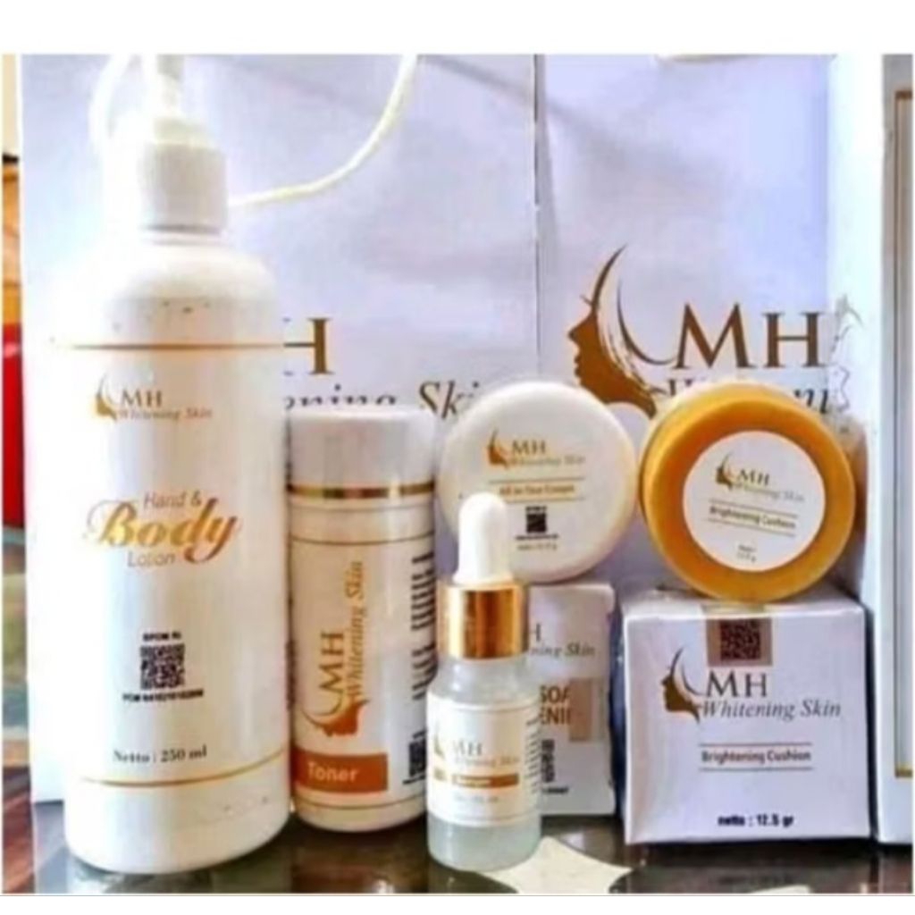 Mh Whitening skin Paketan lengkap ampuh memutihkan memudarkn flek jerawat batu melasma susah putih c