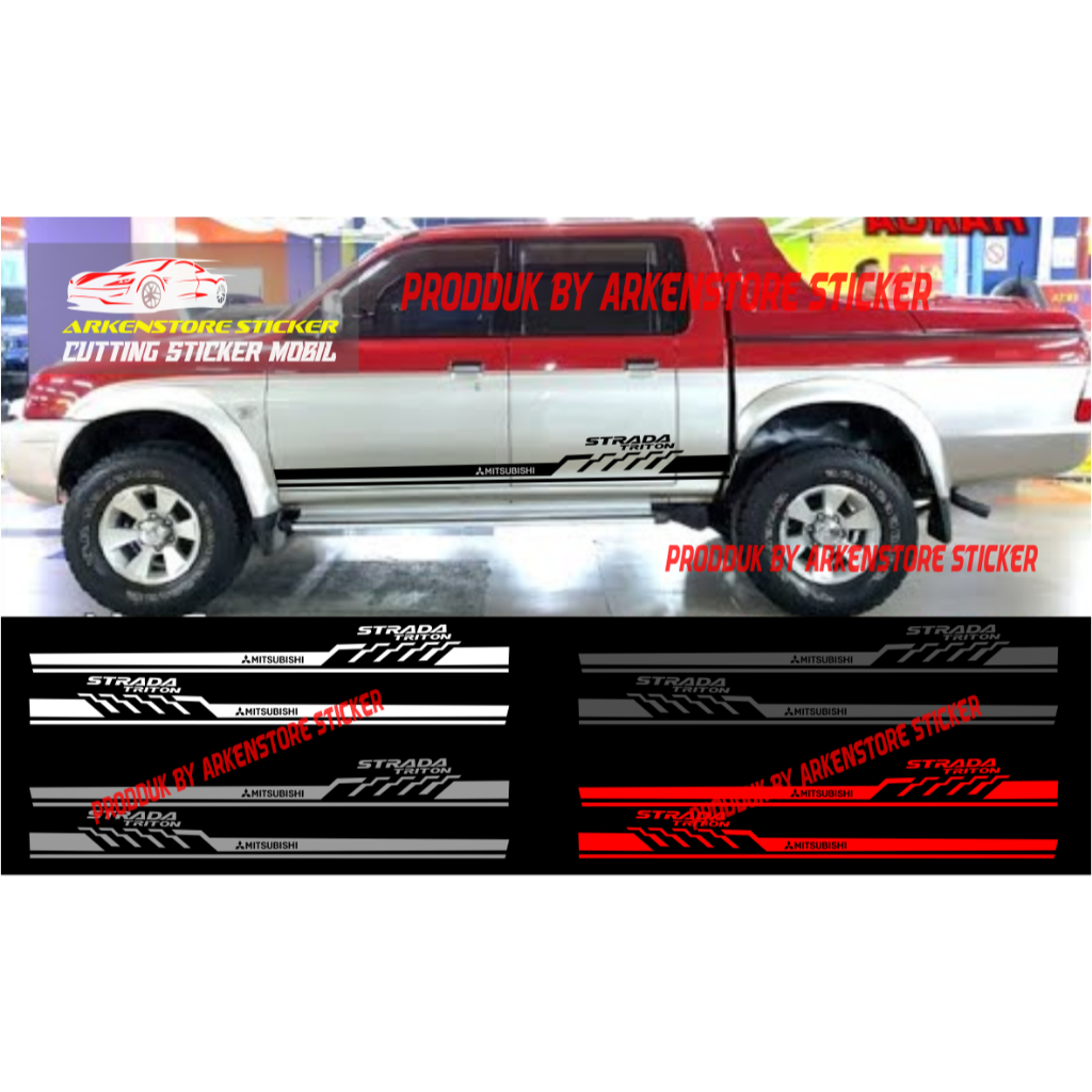 Promo sticker mobil strada triton cutting sticker stiker mobil mitsubishi strada triton stiker strad