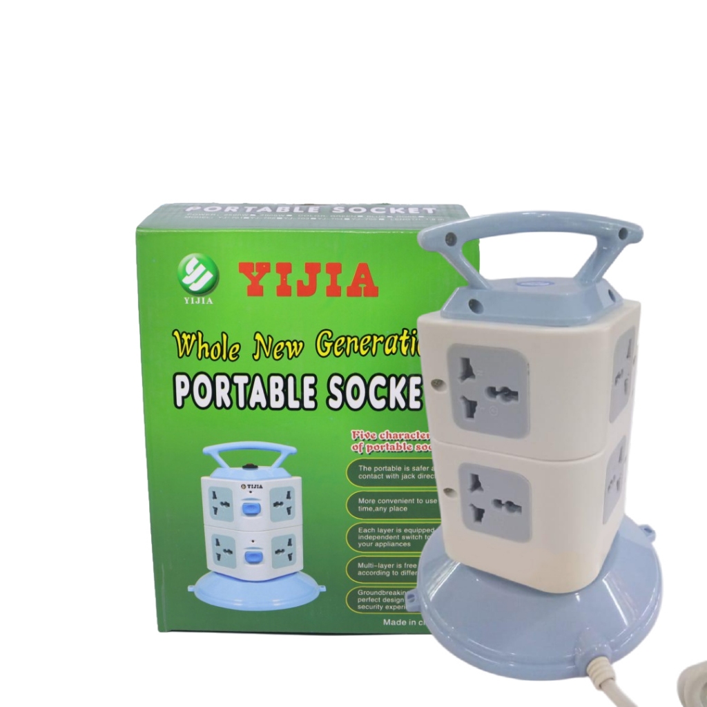 TERMINAL COLOKAN LISTRIK 2TINGKAT 2 USB MERK YIJIA ORIGINAL