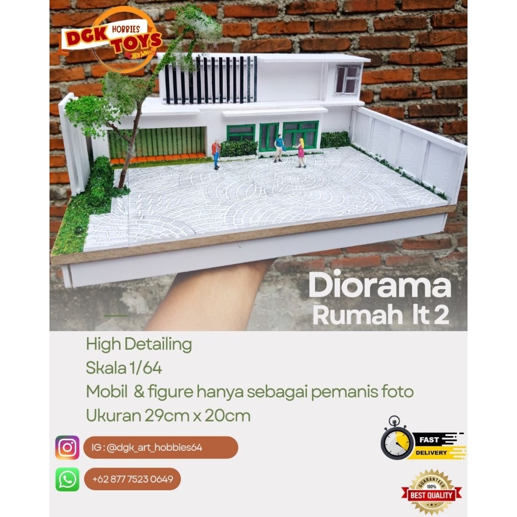 Diorama Rumah Minimalis Eropa Style Diorama Hotwheels