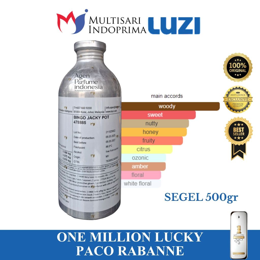 ONE MILLION LUCKY PACO RABANNE By LUZI Segel 500gr