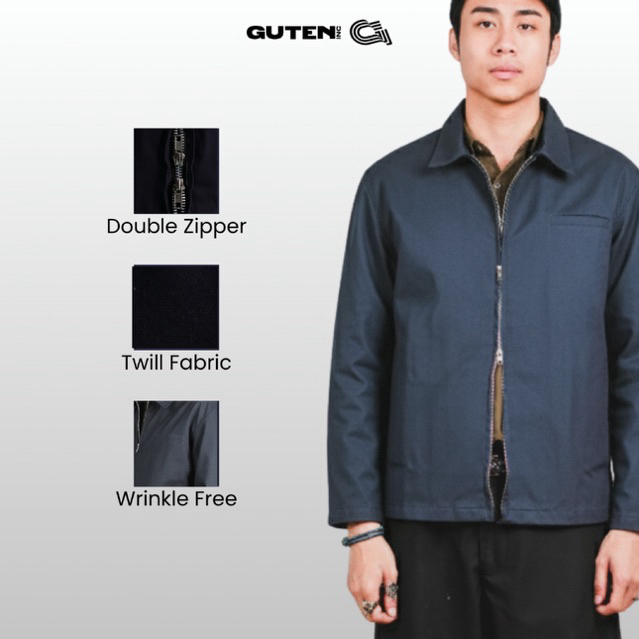 Guteninc Jacket Trucker Twill Fraser Clean Navy