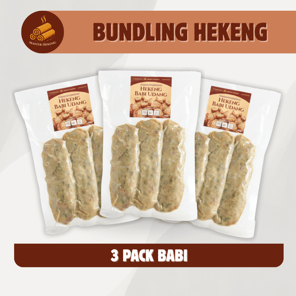 Bundling Pack 3 Babi | Hekeng FROZEN | Asli Pontianak | FULL Babi Udang Premium