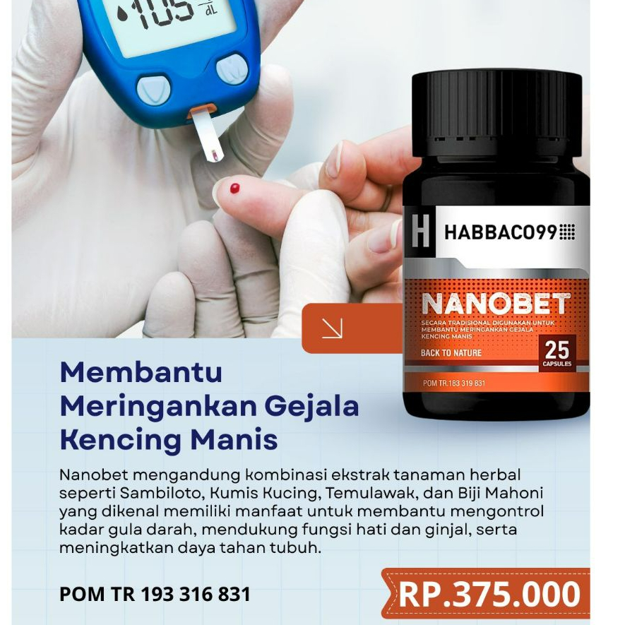 Nanobet untuk membantu mengurangi gejala dan penyakit diabetes