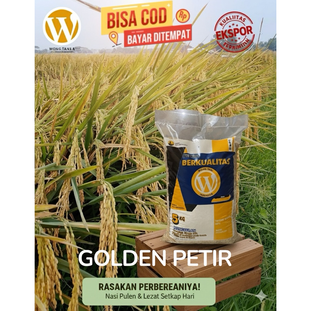 BENIH PADI UNGGUL GOLDEN PETIR KEMASAN 5KG