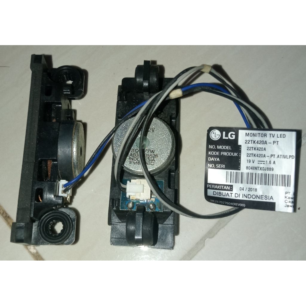 Speaker Monitor TV LED LG seri 22TK420A-PT