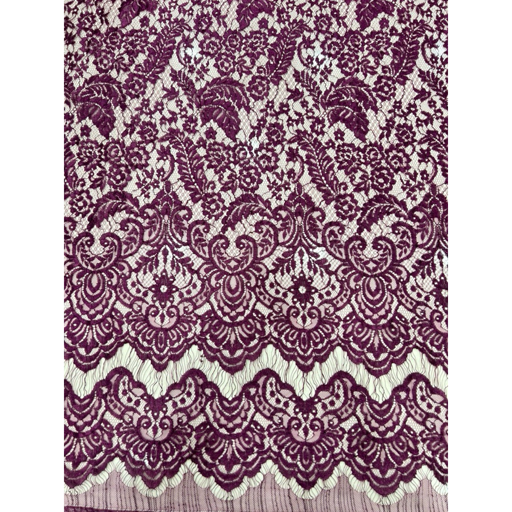 Lace Panel Semi Metalic/Brukat Semi Prancis/Kain Brukat/Brukat Metalic