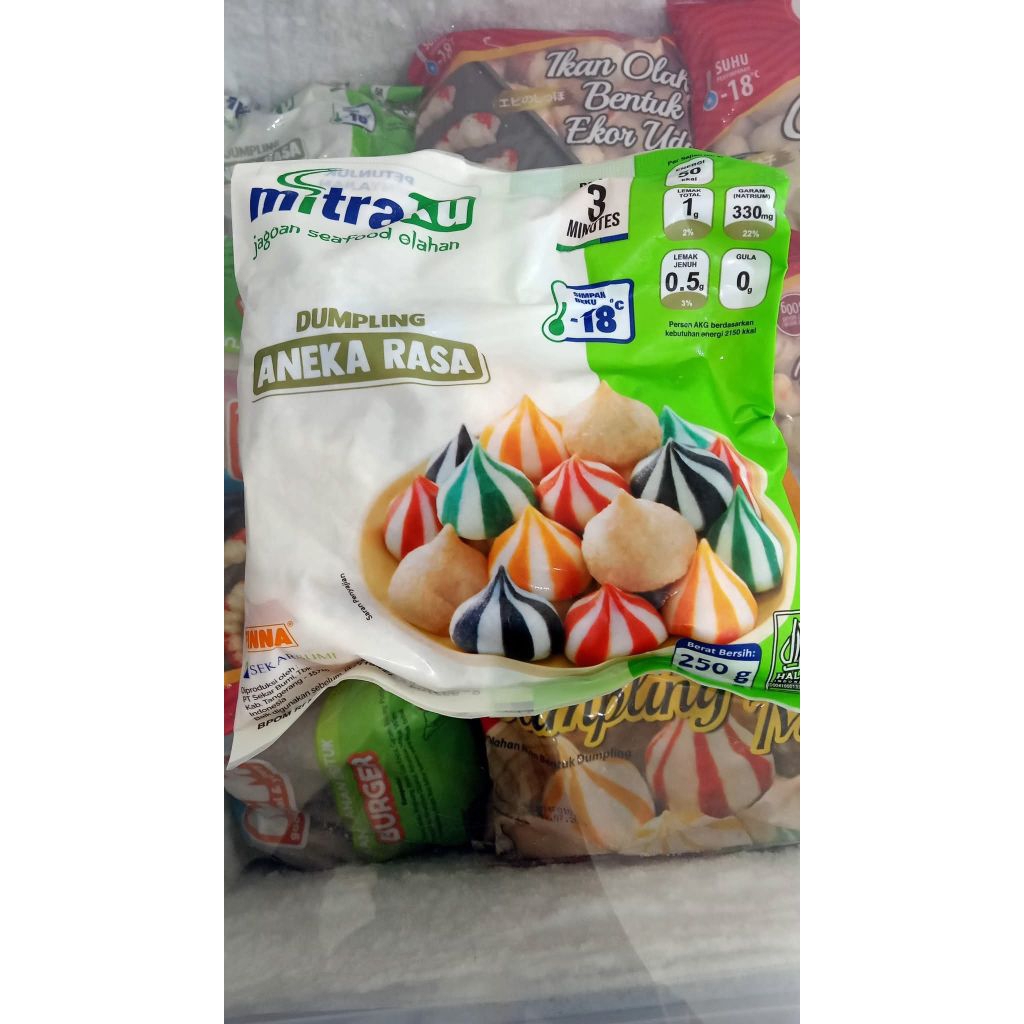 mitraku dumpling mix kemasan 250 gram